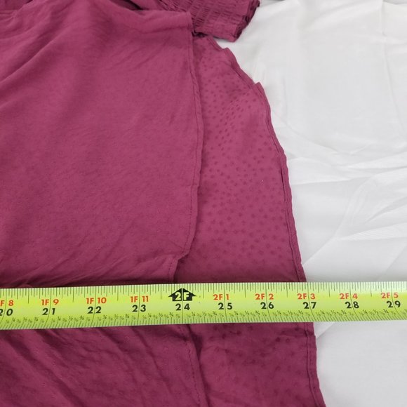 Express Shirt Womens Large Top New Smocked Cuff Long Sleeve Button Up Blouse - Picture 10 of 11